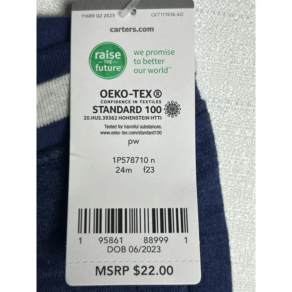 Carter's Boy‎ Drawstring Joggers Sz 24 Months Blue NWT